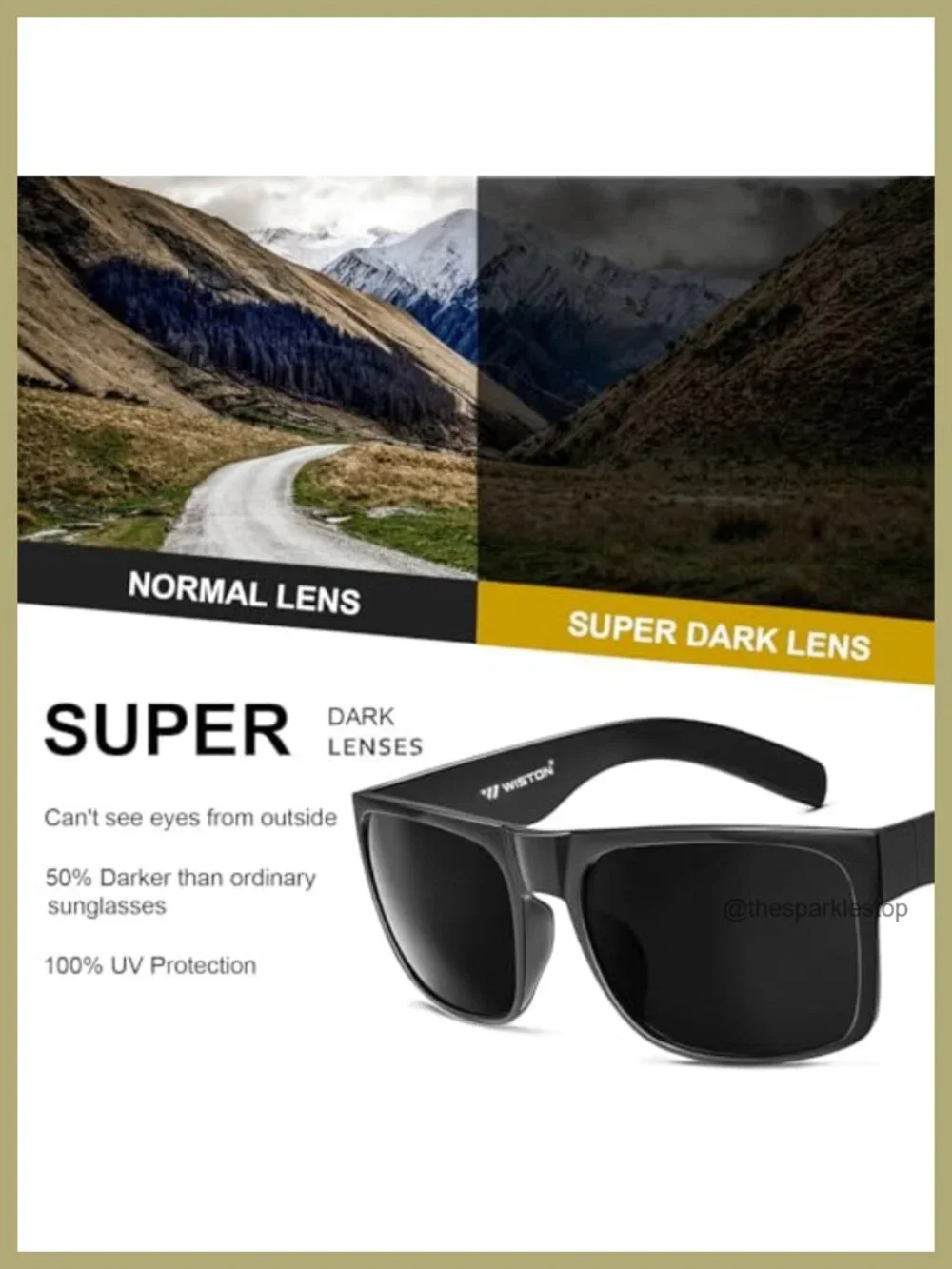 Extra Large Square Sunglasses for Men, TR90 Frame, UV400 Protection